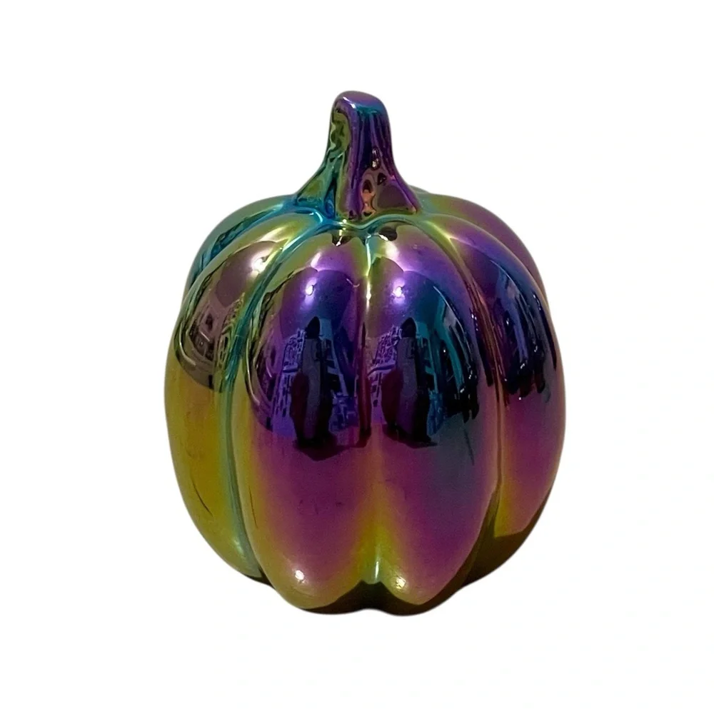 Target Ceramic Iridescent Mini Pumpkins Decor - Set of 4
